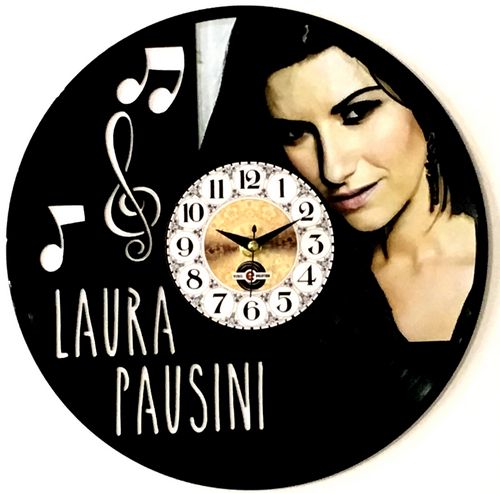 Orologio da Parete con Disco Vinile Lavorato a Mano Laura Pausini - La  Cornice articoli da regalo